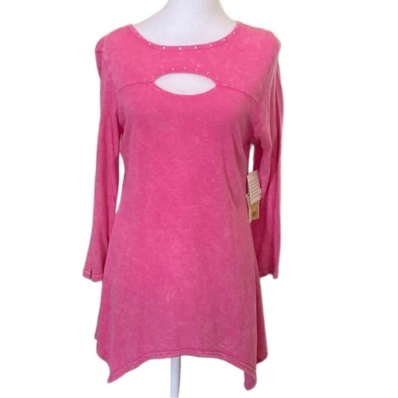Reba Women's Pink Tunic Top Blouse size S - Picture 1 of 9